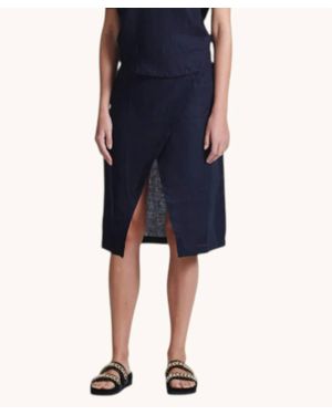 SIR. Brooke Wrap Skirt - Blue