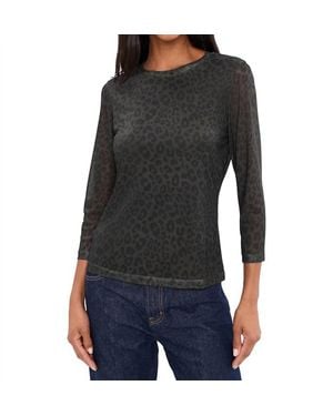 Sanctuary 3/4 Mesh Top - Black
