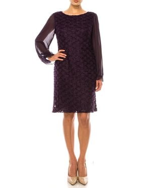 Connected Apparel Short Evening Shift Dress - Red