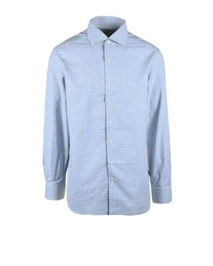 Emanuele Maffeis Light Striped Cotton Shirt - Blue