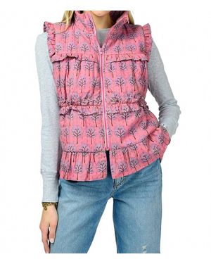 Ivy Jane Kantha Stitched Vest - Red