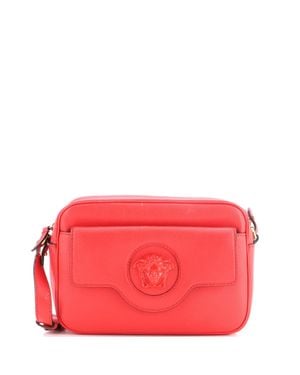 Versace La Medusa Flap Pocket Camera Bag Leather - Red