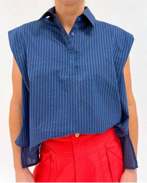 FRNCH Arthur Stripe Shirt - Blue