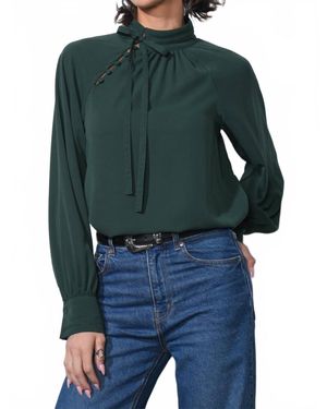 Greylin Liv Mock Neck Blouse - Blue