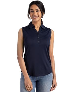 Cutter & Buck Forge Eco Stretch Recycled Sleeveless Polo - Blue
