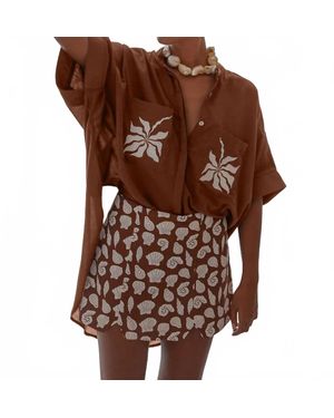Palm Collective Tide Pool Skirt - Brown