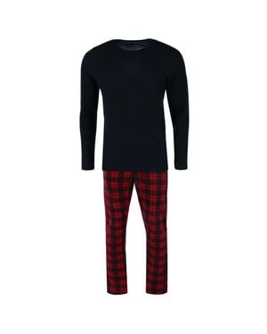 Hanes Big And Tall X Temp Micro Fleece Pajama Set - Black
