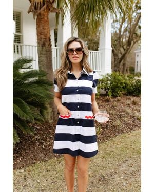 Sail To Sable Button Front Shirt Dress - Green