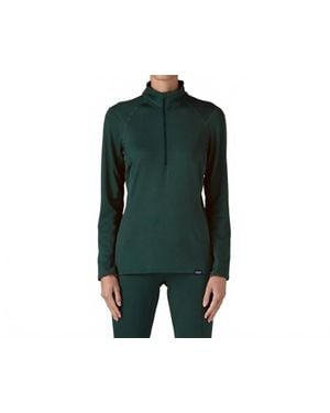 Patagonia Capilene Thermal Weight Zip-Neck Pullover Sweatshirt - Green