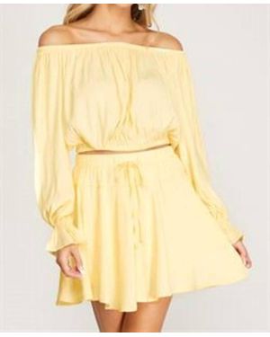 She + Sky Lydia Shorts - Yellow