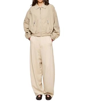 OOF WEAR Bomber Compact Nylon Bomber Jacket - Natural