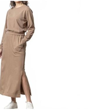 Lilla P Maxi Skirt With Pockets - Natural