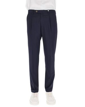 Myths Tailored Straight-Leg Pants - Blue