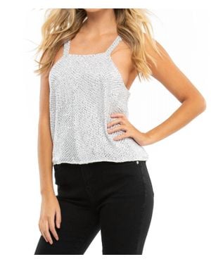 Parker Justina Sequin Tank Top - White