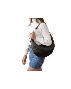 Joy Susan Rhea Slouchy Crescent Shoulder/ Crossbody Bag - Black
