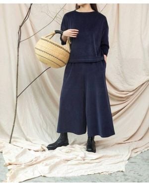 Beaumont Organic Odette Organic Cotton Felpe Trouser Pant - Blue