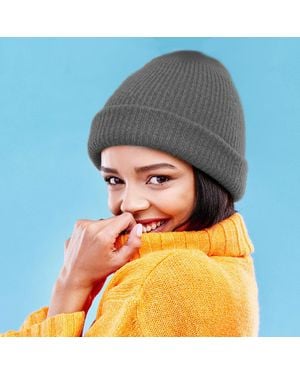 Fashnzfab Solid Knit Beanie Hat - Gray