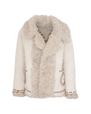 PHO® Firenze Cream Reversible Faux-Fur Jacket - White