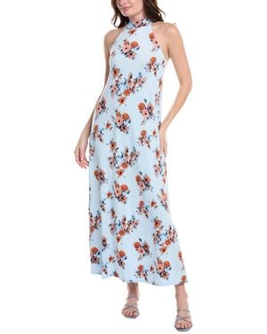 MEIVEN Halter Midi Dress - Blue