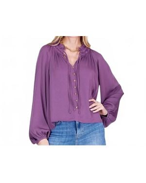 J joy Whisper Blouse - Purple