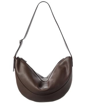 The Row Jouve Leather Hobo Bag - Brown