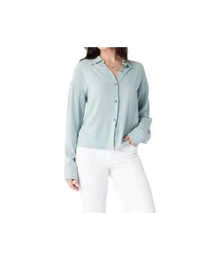 Coco + Carmen Sirine Soft Button Down Top - Blue