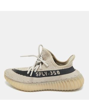 Yeezy Fabric Boost 350 V2 Slate Core Sneakers Size 37 2/3 - Natural
