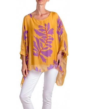 Gigi Moda Seta Foglia Kaftan - Orange