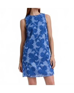 Hinson Wu Courtney Sleeveless Floral Motif Lace Dress - Blue
