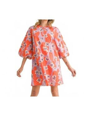 Style USA Gardens Of Floral Dress - Red
