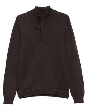 Fay Virgin Wool Sweatshirt - Black