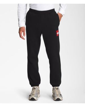 The North Face Half Dome Sweatpants Cotton Blend Tapered Leg Sgn1663 - Black