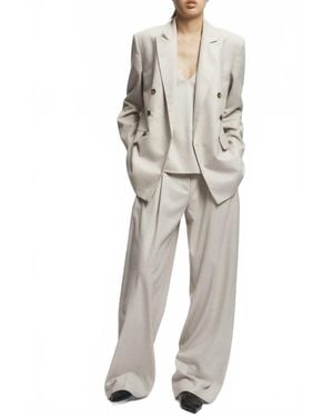 Saint Art Sullivan Double-Breasted Blazer - White