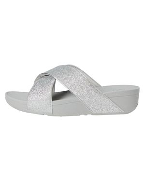 Fitflop Lulu Glitterdust Cross Slides F0030-0724 - Gray