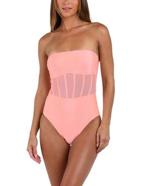 Sunshine 79 Sunshine Solids Bandeau One-Piece - Pink