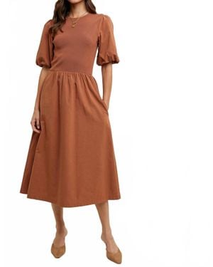 Wishlist Kiara Midi Dress - Brown
