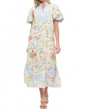 Beeson River Floral Tunic Style Midi Dress - White