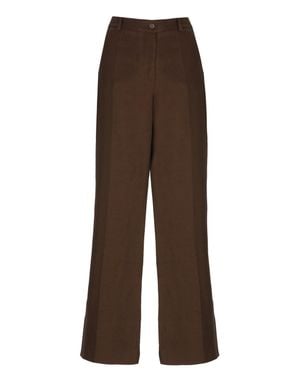 P.A.R.O.S.H. Raisa26 Linen-Blend Chino Pants - Brown