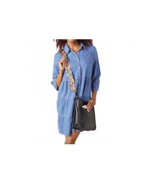 Coco + Carmen Marisa Tiered Chambray Dress - Blue