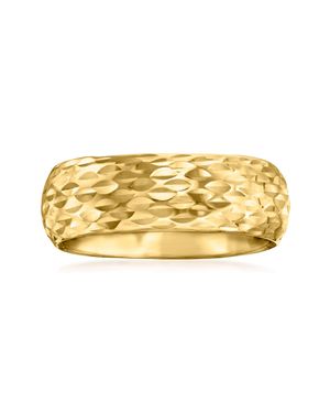 Ross-Simons Italian 14Kt Sparkle-Pattern Ring - Metallic