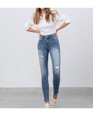 Insane Gene Everyday Mid Rise Ankle Skinny Jean - Blue