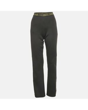 Roberto Cavalli Jersey Contrast Trimmed Pants - Gray