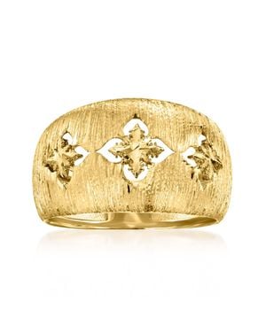 Ross-Simons Italian 10Kt Florentine-Style Ring - Metallic