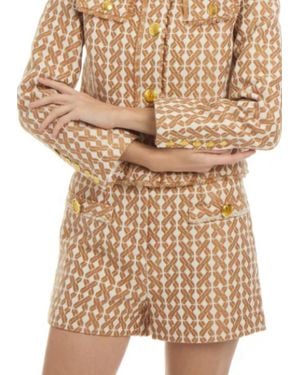 Patty Kim Coco Pattern Shorts - Brown