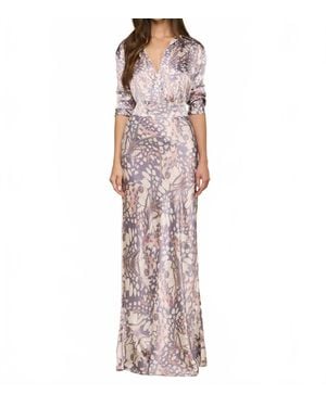 L'Agence Ryker Silk Maxi Skirt - Purple