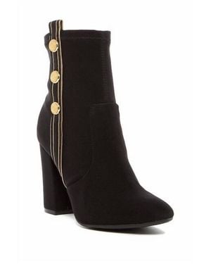 Tommy Hilfiger Drexel Stretch Neoprene Buttons Ankle Boots - Black