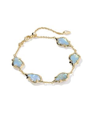 Kendra Scott Adriana Scallop Frame Delicate Chain Bracelet - Metallic