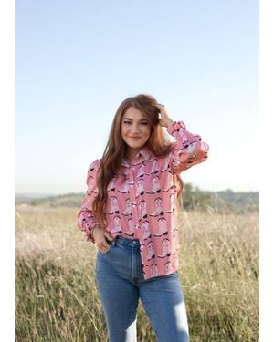Layerz Clothing Caroline Button Up Top - Pink