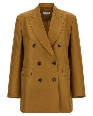 Alberto Biani Viscose Blazer - Natural