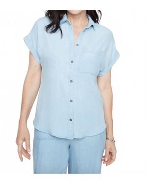 Renuar Easy Days Chambray Button-Up Shirt - Blue